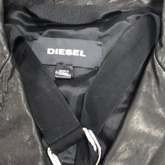 DIESEL DROPPET Sleeveless Leather Jacket - Picture 8 of 11